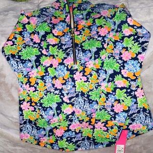 XS Lilly Pulitzer X Disney Floral Quarter Zip